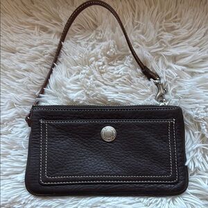 Coach Brown Leather Wristlet